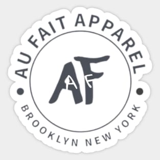 Au Fait Brooklyn New York Gray Sticker